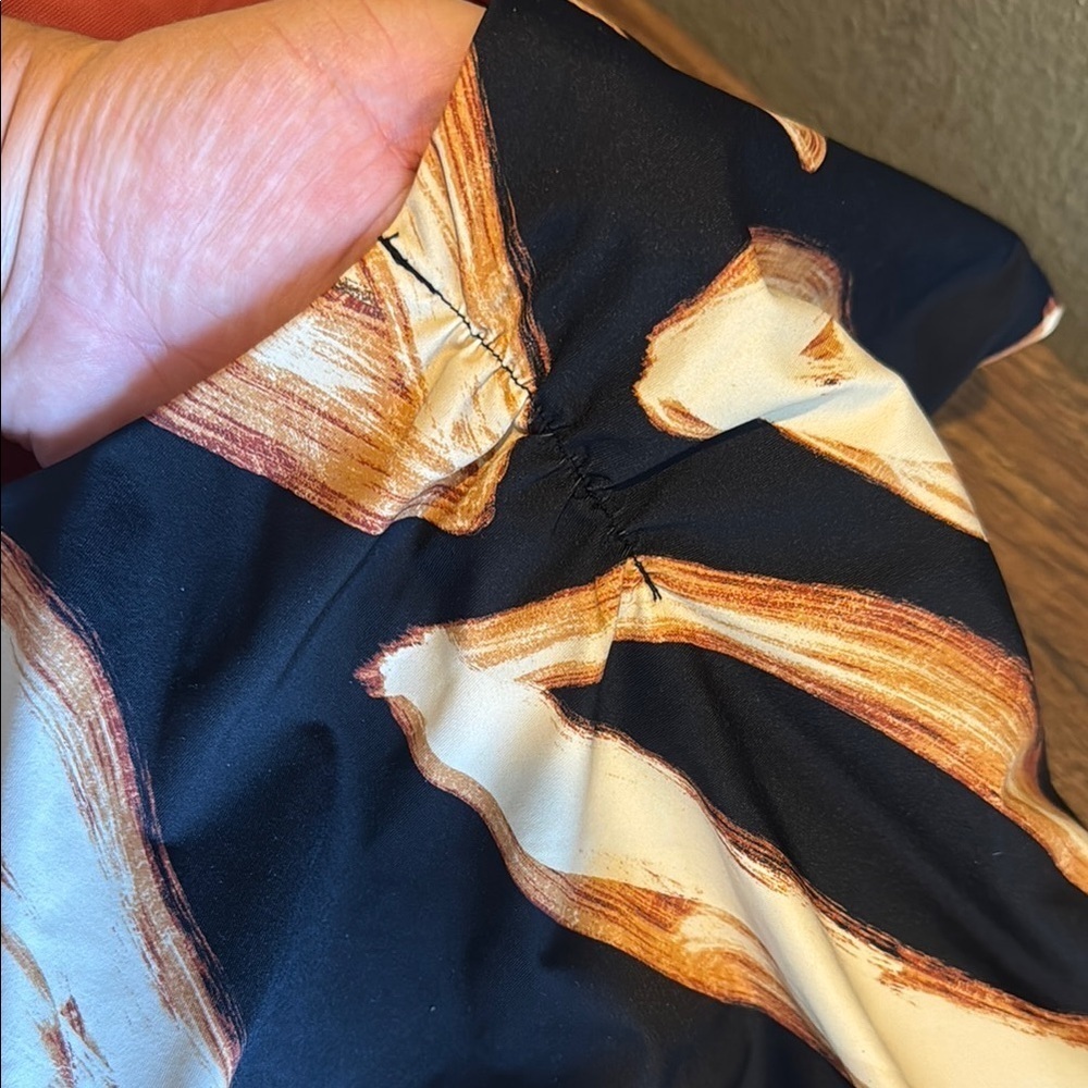 DKNY Black and Tan One Piece Swimsuit - Picture 10 of 11